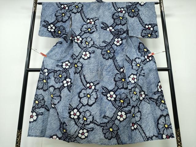 平和屋着物∴夏物 浴衣 有松鳴海絞り 枝梅文 綿 逸品 CABE8801ng