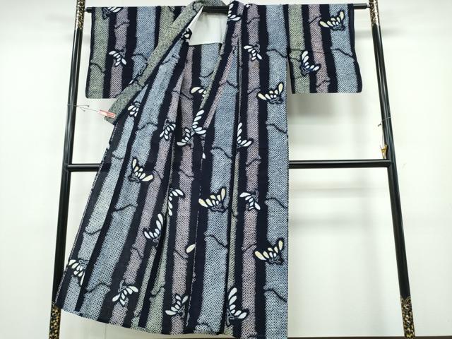 平和屋着物∴夏物 浴衣 有松鳴海絞り 乱菊 間道 綿 逸品 CABE8806ng