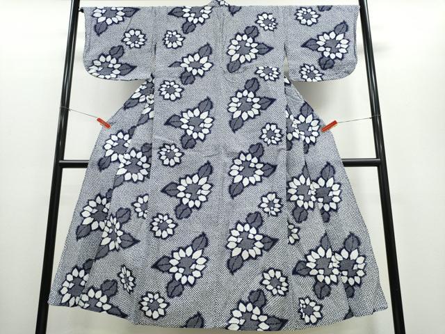 平和屋着物∴夏物 浴衣 舞花文 リップル生地 綿 逸品 CABE8841ng