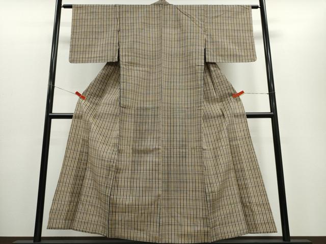 平和屋着物∴夏物 阿波しじら織 浴衣 格子柄 綿 逸品 CABE8849ng