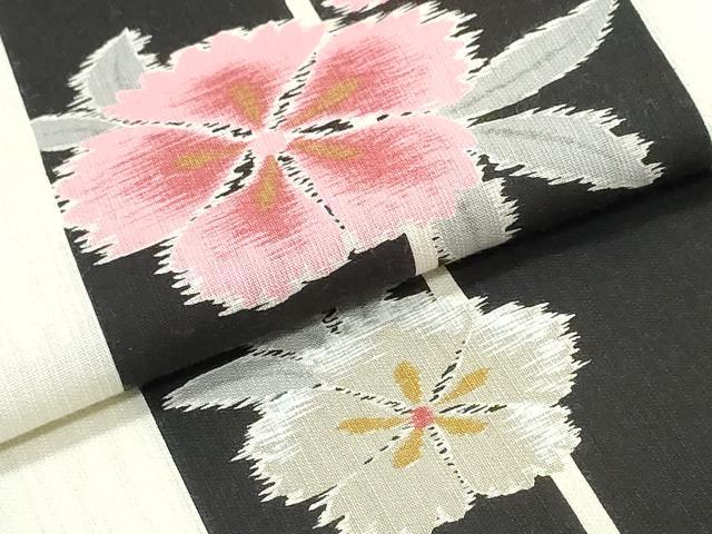 平和屋着物∴夏物 浴衣 矢羽花文 日本製 綿 逸品 CABE8853ng