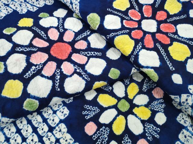 平和屋着物∴夏物 浴衣 有松鳴海絞り 花火 綿 逸品 未使用 CABE9024ng