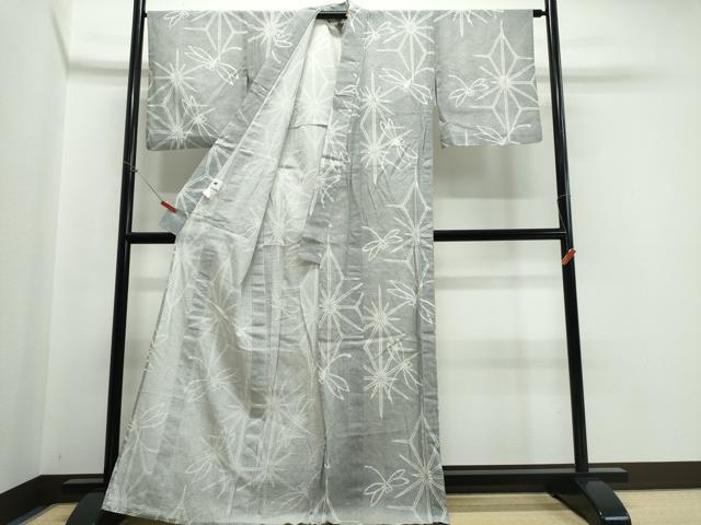 平和屋着物∴夏物 浴衣 コシノジュンコ JUNKO KOSHINO トンボ 蜻蛉 麻の葉文様 綿 CABE9060ng