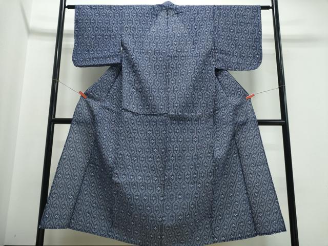 平和屋着物∴夏物 浴衣 亀甲花文 綿 逸品 CABE9079ng