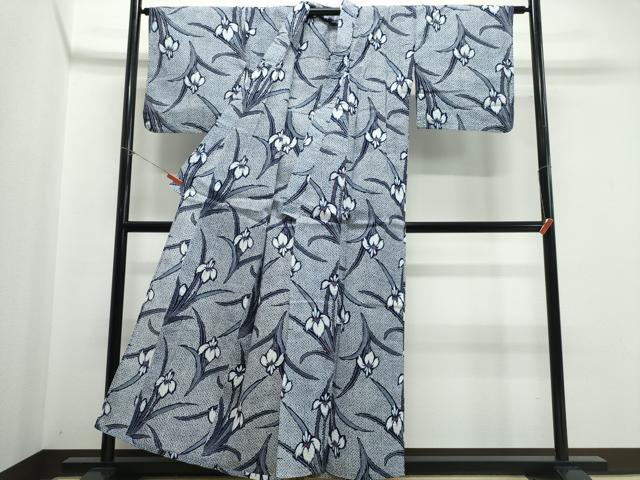 平和屋着物∴夏物 浴衣 杜若 綿 逸品 CABE9084ng