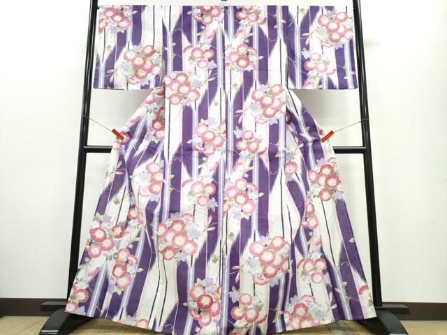 平和屋着物∴夏物 浴衣 朝顔 綿 逸品 CABE9093ng