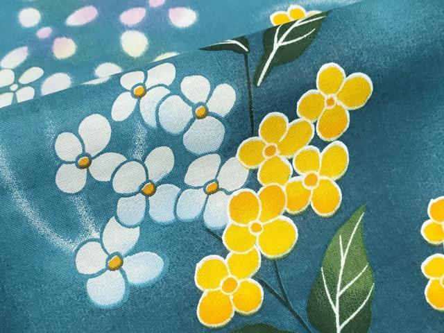 平和屋着物∴夏物 浴衣 小花文 綿 逸品 CABE9100ng
