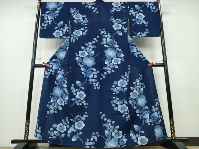 平和屋着物∴夏物 浴衣 椿 日本製 綿 逸品 CABE9135ng