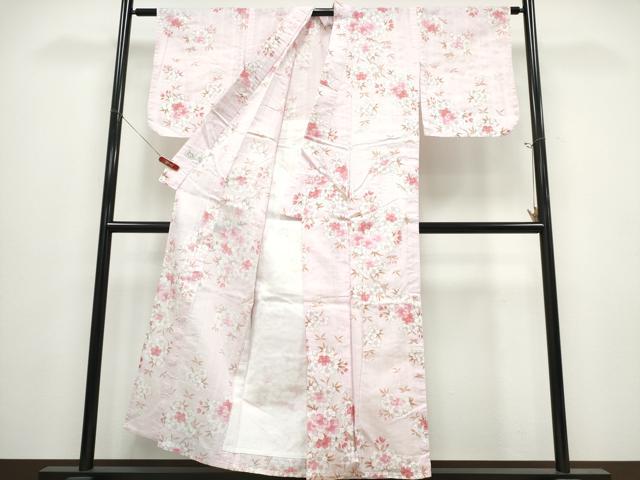 平和屋着物∴夏物 浴衣 花古今 枝桜 綿 逸品 CABE9145ng