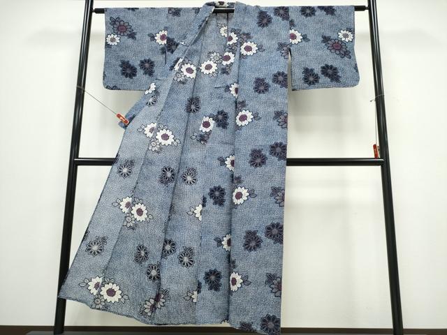 平和屋着物∴夏物 浴衣 舞花文 リップル生地 綿 逸品 CABE9156ng