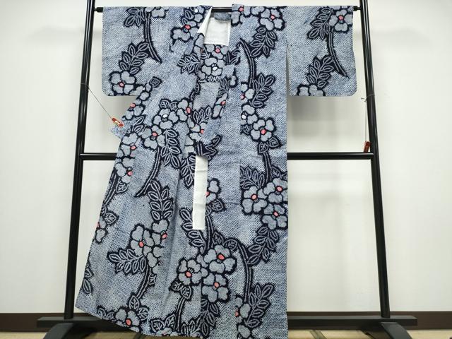 平和屋着物∴夏物 浴衣 有松鳴海絞り 枝椿 綿 逸品 CABE9163ng