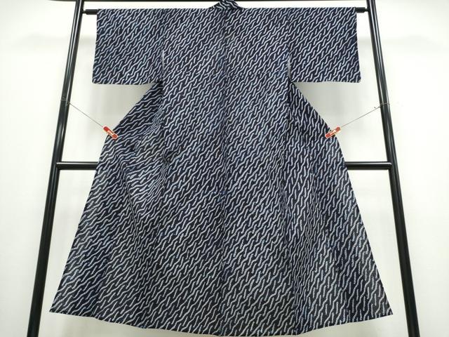 平和屋着物∴夏物 浴衣 有松鳴海絞り 流水文様 綿 逸品 CABE9169ng