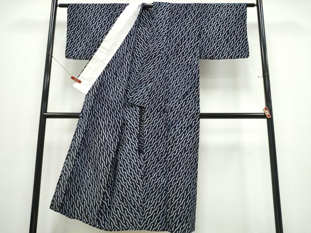平和屋着物∴夏物 浴衣 有松鳴海絞り 流水文様 綿 逸品 CABE9169ng