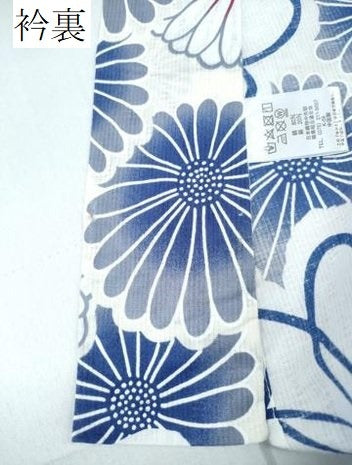 平和屋着物∴夏物 浴衣・小紋兼用 菊尽くし 綿麻 逸品 CABE9186ng