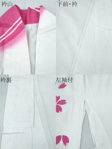平和屋着物∴夏物 浴衣 訪問着 流水舞桜 綿 逸品 CABE9187ng
