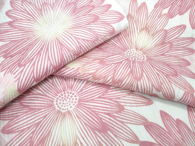 平和屋着物∴夏物 浴衣・小紋兼用 菊文 綿麻 逸品 CABE9188ng