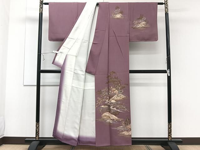平和屋着物■訪問着 風景文 松竹梅 金銀彩 正絹 逸品 CABE9646xi