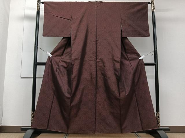 平和屋着物■本場大島紬 麻の葉文様 正絹 逸品 CABE9679xi
