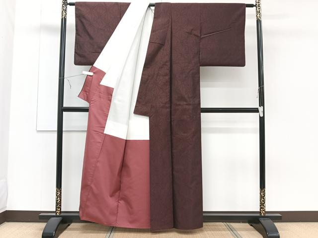 平和屋着物■本場大島紬 麻の葉文様 正絹 逸品 CABE9679xi