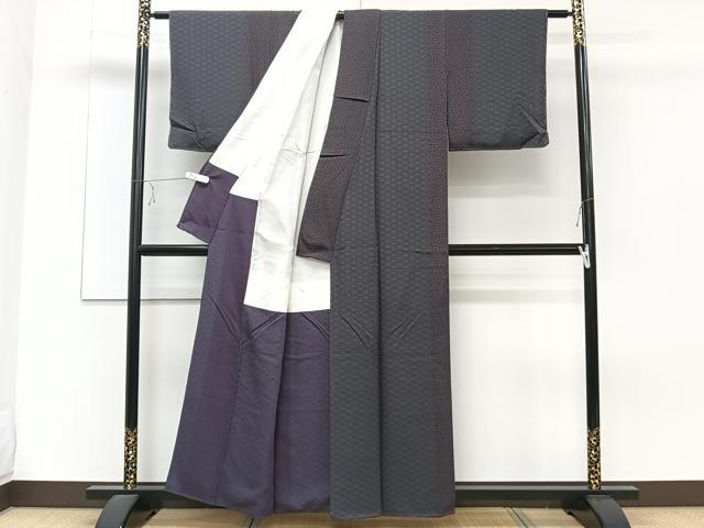 平和屋着物■上質な小紋 麻の花文 正絹 逸品 CABE9680xi