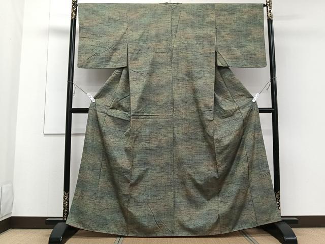 平和屋着物■上質な紬 霞文 暈し染め 正絹 逸品 CABE9694xi