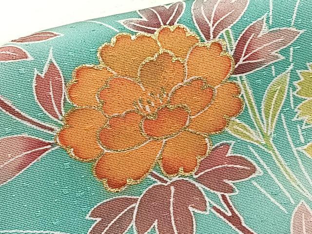 平和屋着物■訪問着 草花文 暈し染め 金彩 カラー胴裏:鳥の子色 正絹 逸品 CABE9903xi