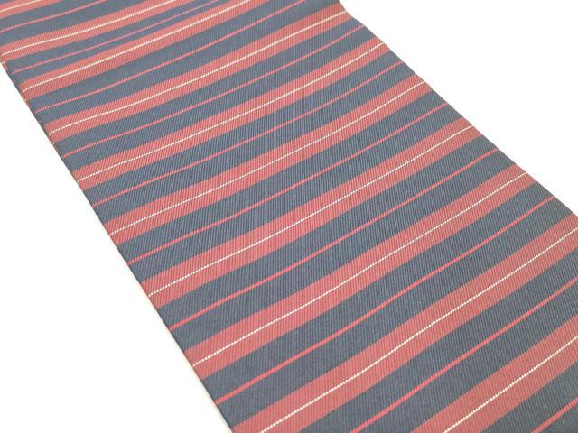 平和屋着物◎半幅帯 横段文 正絹 逸品 CABF0001vf