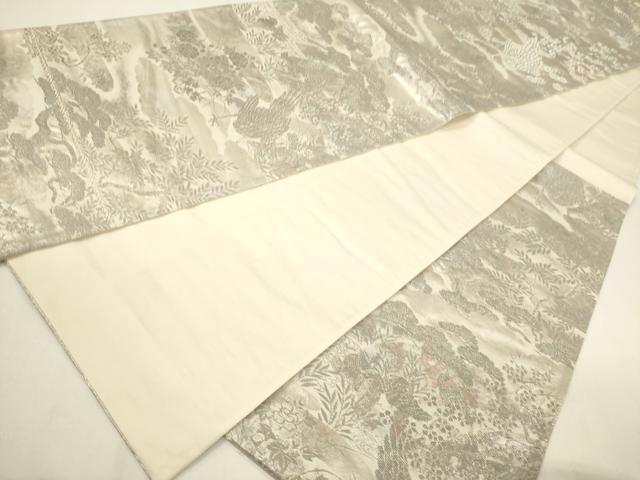 平和屋着物◎六通柄袋帯 彩京錦 プラチナ箔二重引 正絹 逸品 CABF0162ak
