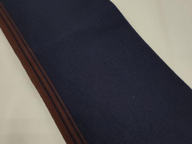 平和屋着物●男性 両面 角帯 茶色/紺色 間道 CABF0241ak