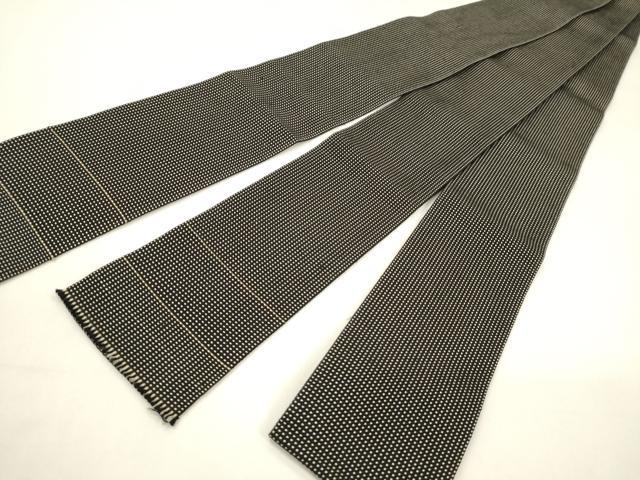 平和屋着物●男性 本場筑前博多織 角帯 格子柄 正絹 逸品 CABF0248ak