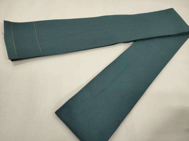 平和屋着物●男性 本場筑前博多織 角帯 御召御納戸色 正絹 逸品 CABF0256ak