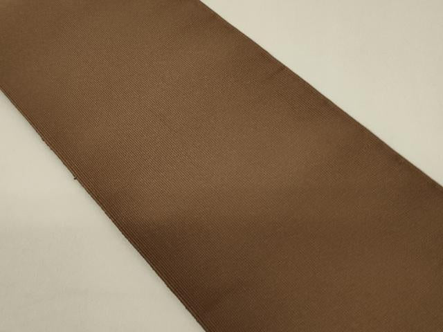 平和屋着物●男性 爪掻き本綴れ 角帯 枇杷茶色 正絹 逸品 CABF0270ak