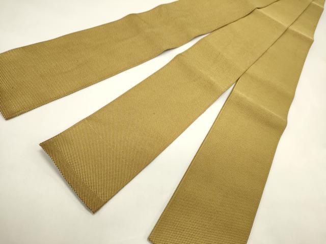 平和屋着物●男性 本場筑前博多織 角帯 金色 正絹 逸品 CABF0299ak