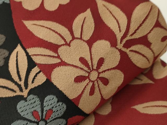 平和屋着物●染色の魔術師 染乃座・大久保玄才 そめのざ玄才 半幅帯 草花文 未使用 CABF0349ak