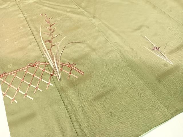 平和屋着物▼訪問着 総刺繍 籬花文 暈し染め 正絹 逸品 CABF0475vp
