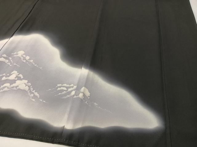 平和屋着物▼豪華黒留袖 総刺繍 双鳥花文 暈し染め 金糸 正絹 逸品 CABF0484vp