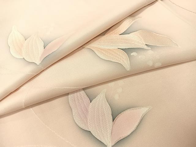 平和屋着物▼上質な小紋 地紋起こし 枝花文 暈し染め 正絹 逸品 CABF0514vp