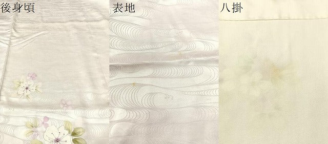 平和屋着物▼訪問着 手描き 流水花文 銀彩 西部百貨店扱い 正絹 逸品 CABF0564vp