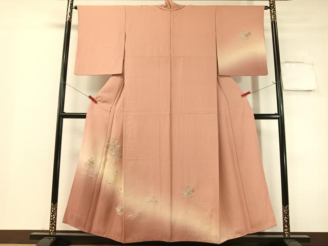 平和屋着物▼中国三大刺繍 スワトウ刺繍 総刺繍 訪問着 雪輪花文 暈し染め 正絹 逸品 CABF0611vp