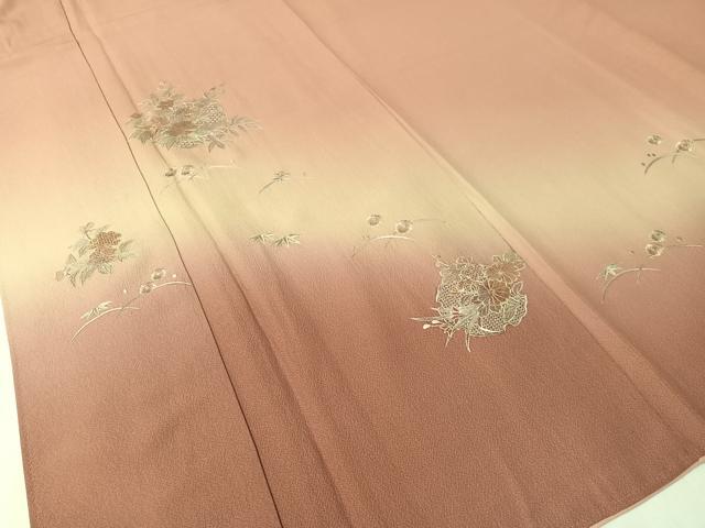 平和屋着物▼中国三大刺繍 スワトウ刺繍 総刺繍 訪問着 雪輪花文 暈し染め 正絹 逸品 CABF0611vp