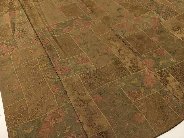平和屋着物▼上質な小紋 地紋起こし 花唐草吉祥文 正絹 逸品 CABF0612vp