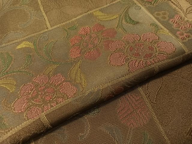 平和屋着物▼上質な小紋 地紋起こし 花唐草吉祥文 正絹 逸品 CABF0612vp