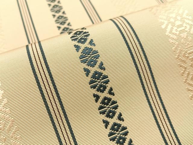 平和屋着物●本場筑前博多織 八寸名古屋帯 献上 正絹 逸品 CABF0784vp