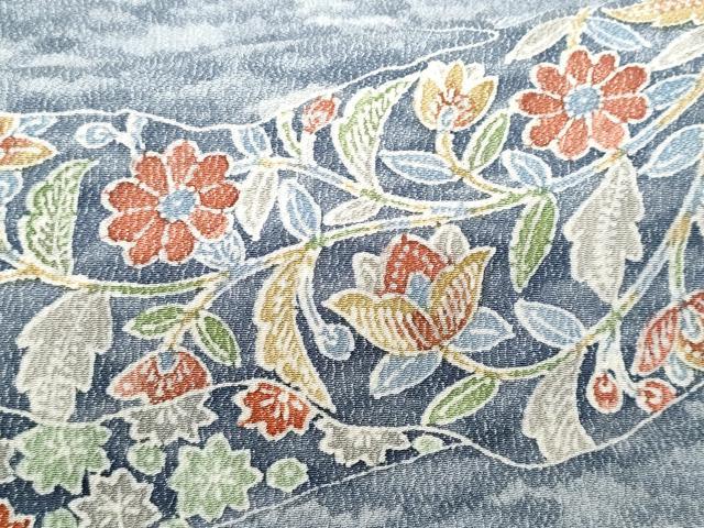 平和屋着物■上質な小紋 枝花文 正絹 逸品 CABF0858fb