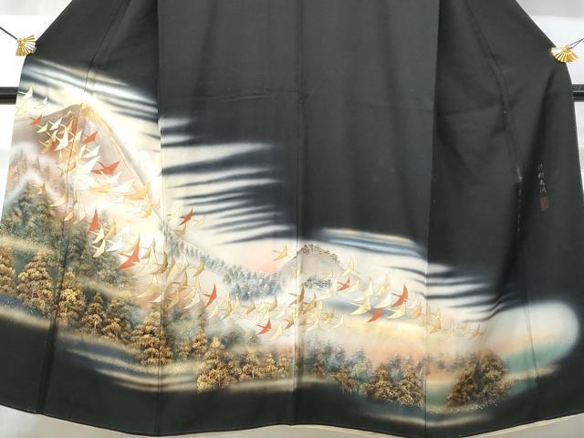 平和屋着物■豪華黒留袖 作家物 洛樹爽風 正絹 逸品 CABF0882fb