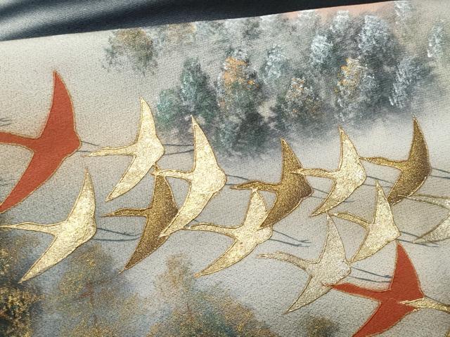 平和屋着物■豪華黒留袖 作家物 洛樹爽風 正絹 逸品 CABF0882fb