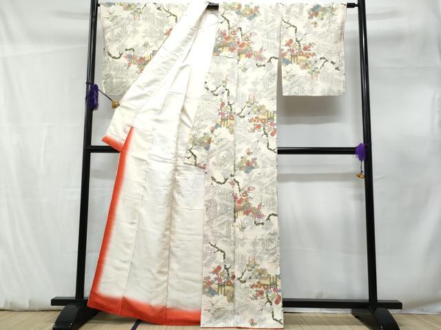 平和屋着物■上質な小紋 風景文 正絹 逸品 CABF0890fb