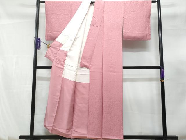 平和屋着物■上質な色無地 花唐草地紋 長春色 正絹 逸品 CABF0896fb