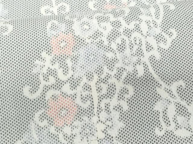平和屋着物■上質な紬 花唐草文 正絹 逸品 CABF0897fb