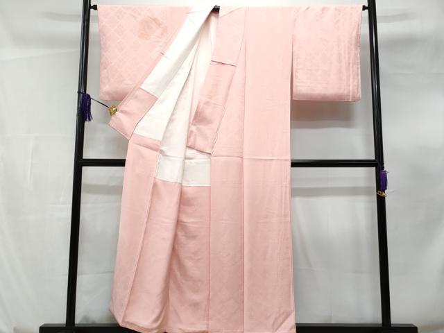 平和屋着物■上質な色無地 花菱地紋 虹色 正絹 逸品 CABF0907fb